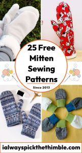 25 Free Mitten Sewing Patterns {Step by Step Pattern}