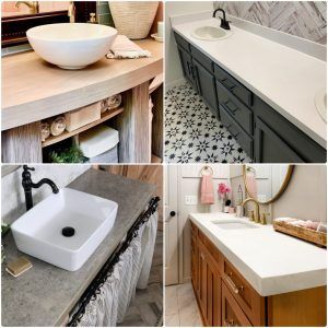 25 cheap DIY bathroom countertop ideas - diy bathroom vanity top ideas