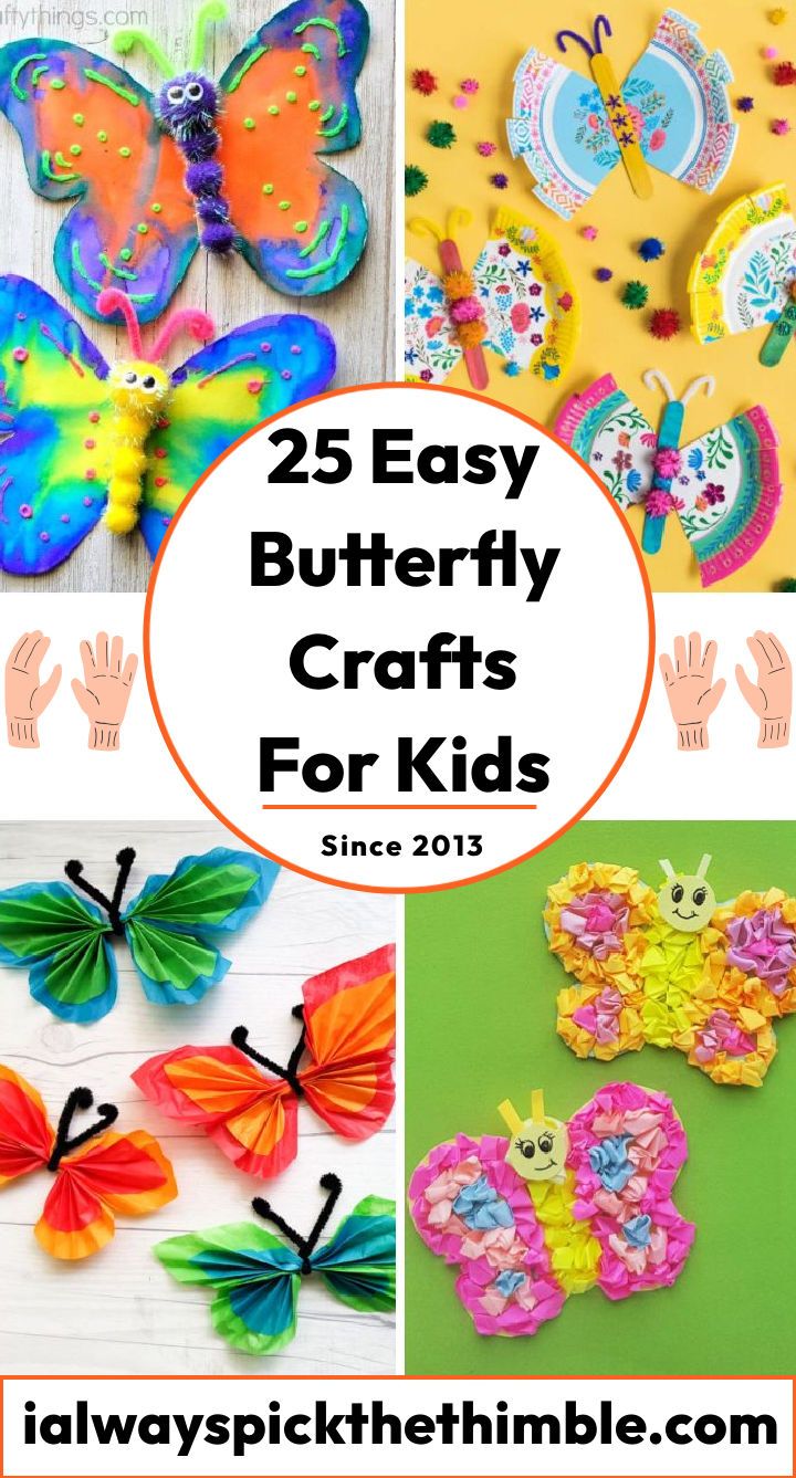 25 butterfly crafts for kids: easy butterfly art projects