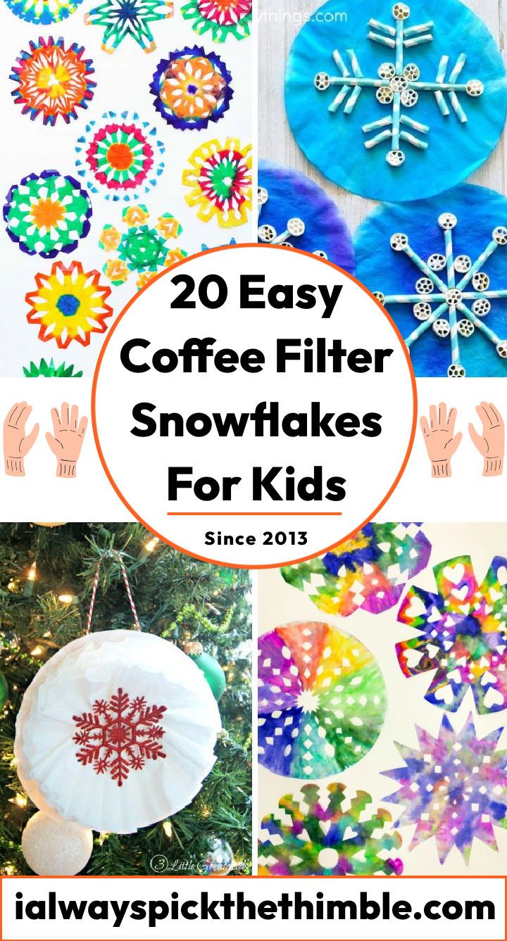20 DIY coffee filter snowflakes: easy to make at home