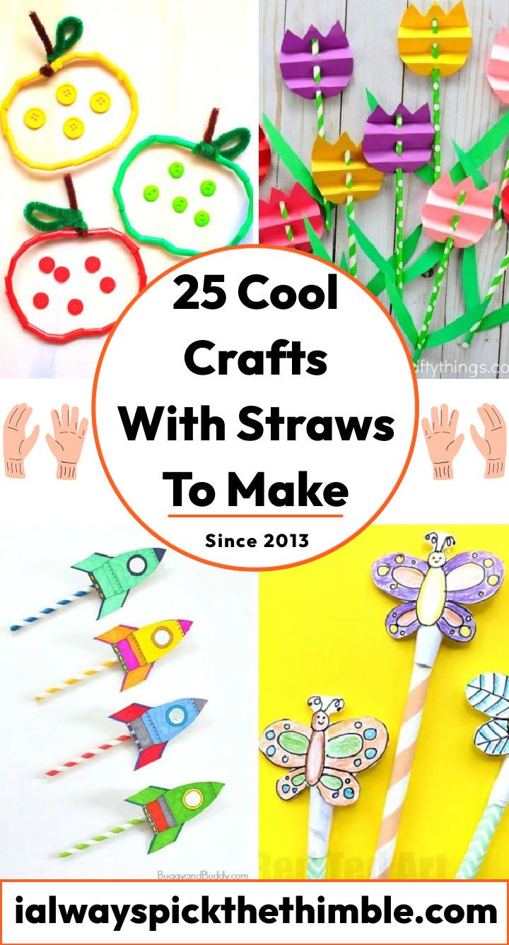 30 easy crafts with straws: things to make with straws