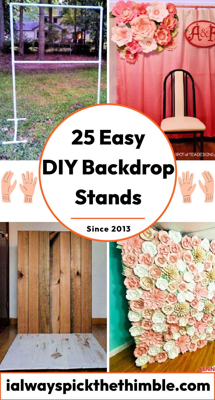 25 DIY backdrop stand ideas: make easy photo backdrop stands