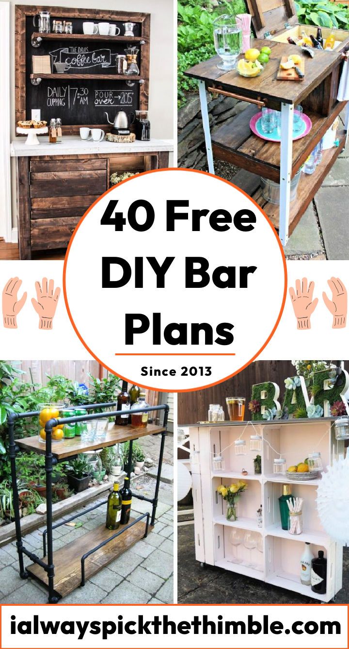 40 easy homemade DIY bar ideas you can build