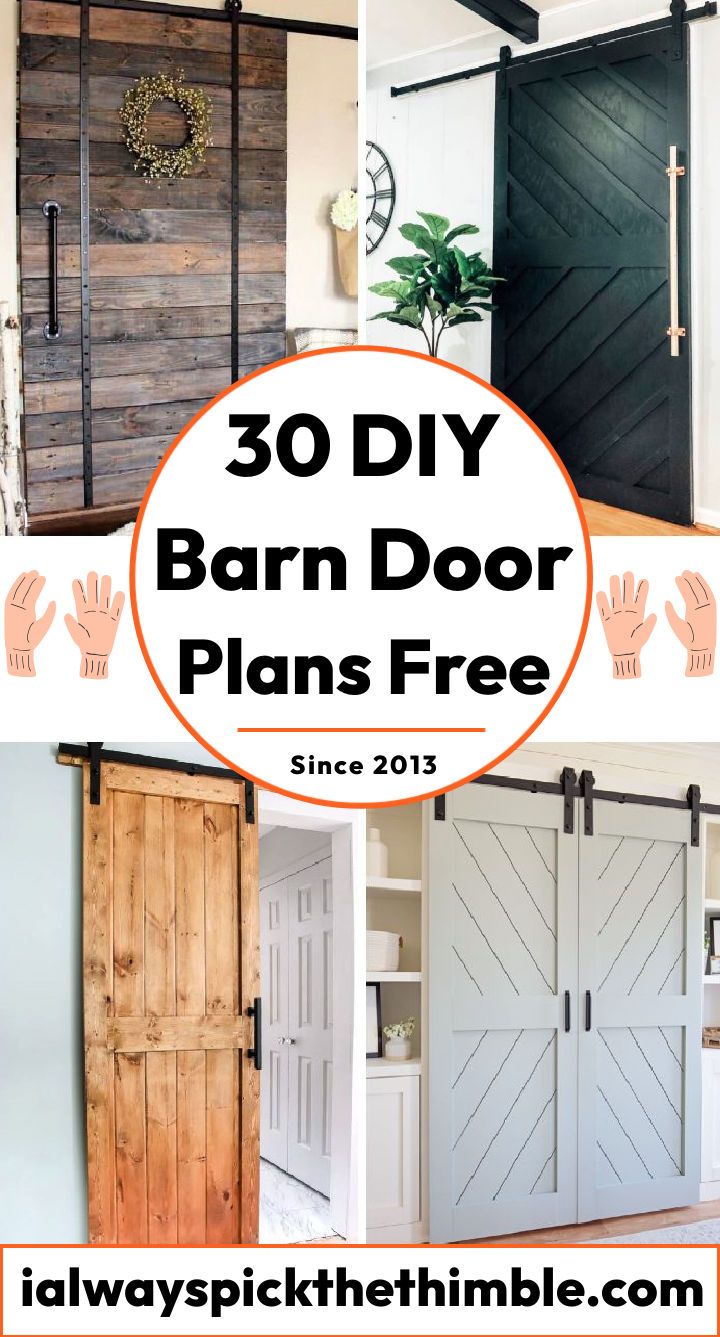 30 free DIY barn door plans: how to build a barn doors