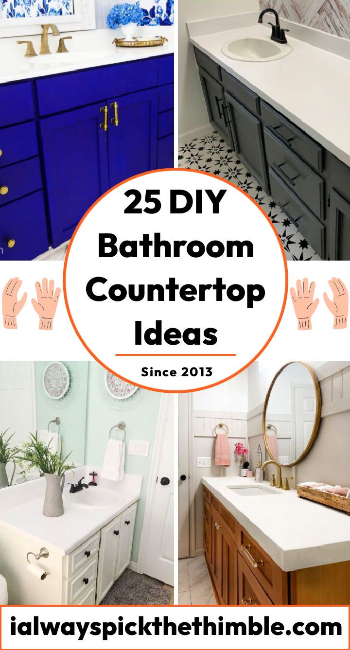 25 cheap DIY bathroom countertop ideas - diy bathroom vanity top ideas