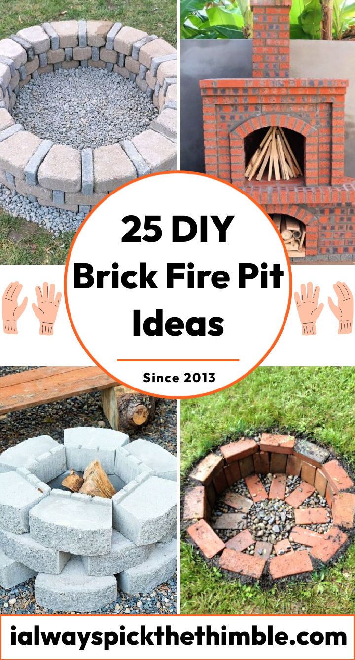 25 DIY brick fire pit ideas: build a fire pit with bricks