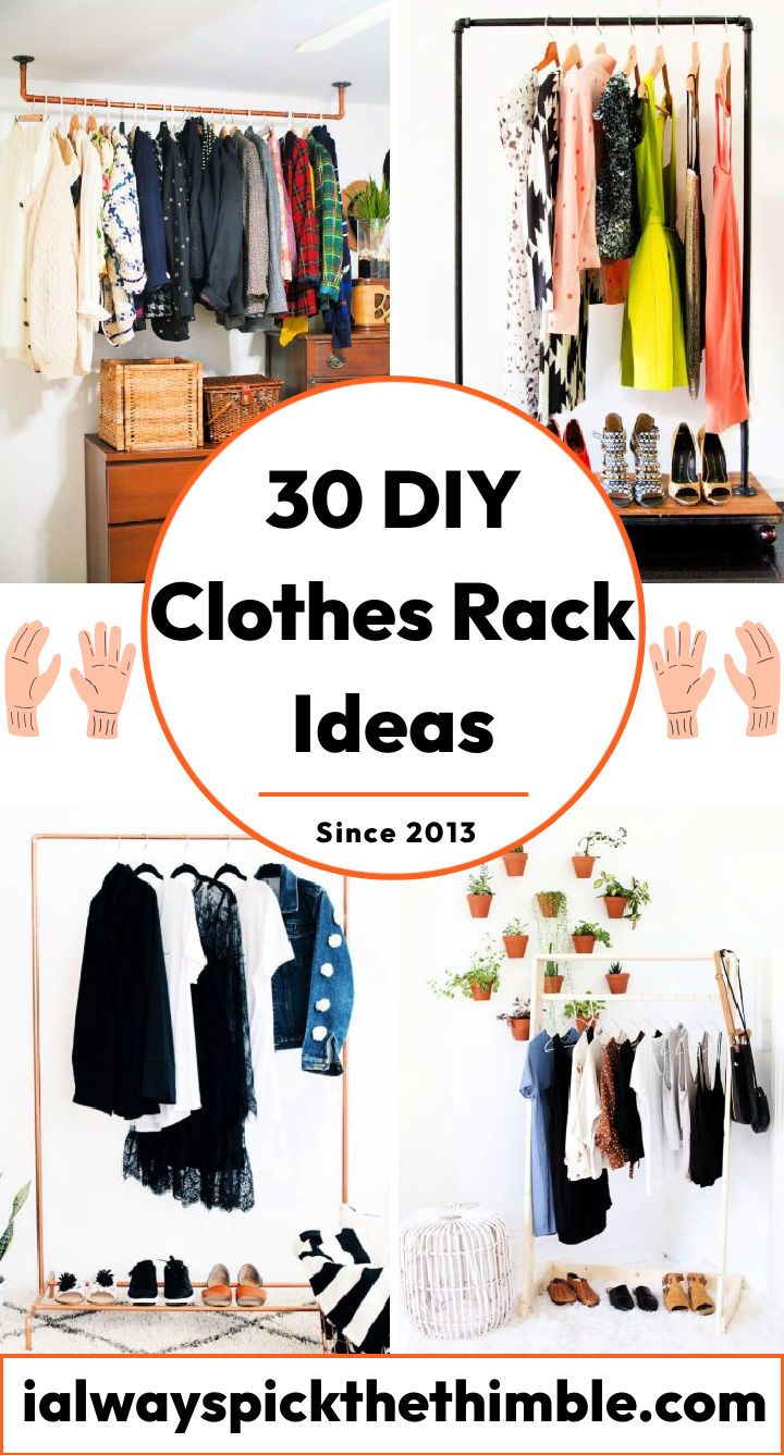 30 homemade DIY clothes rack ideas to make