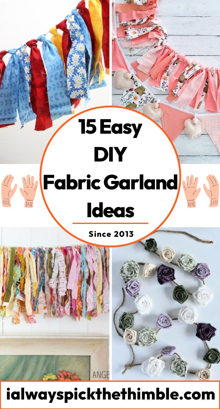 15 DIY fabric garland ideas: how to make a fabric garland