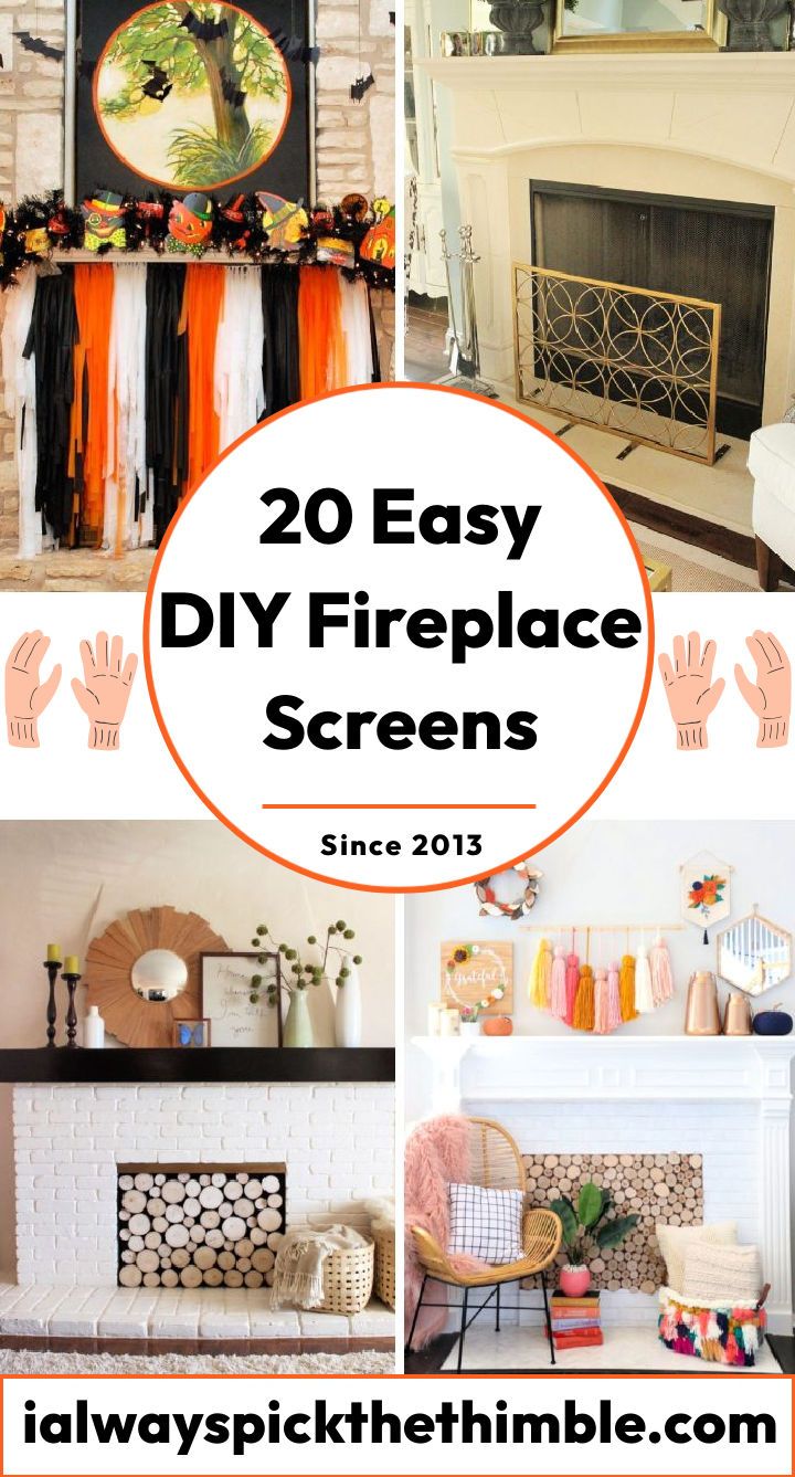20 DIY fireplace screen ideas: how to make a fireplace cover