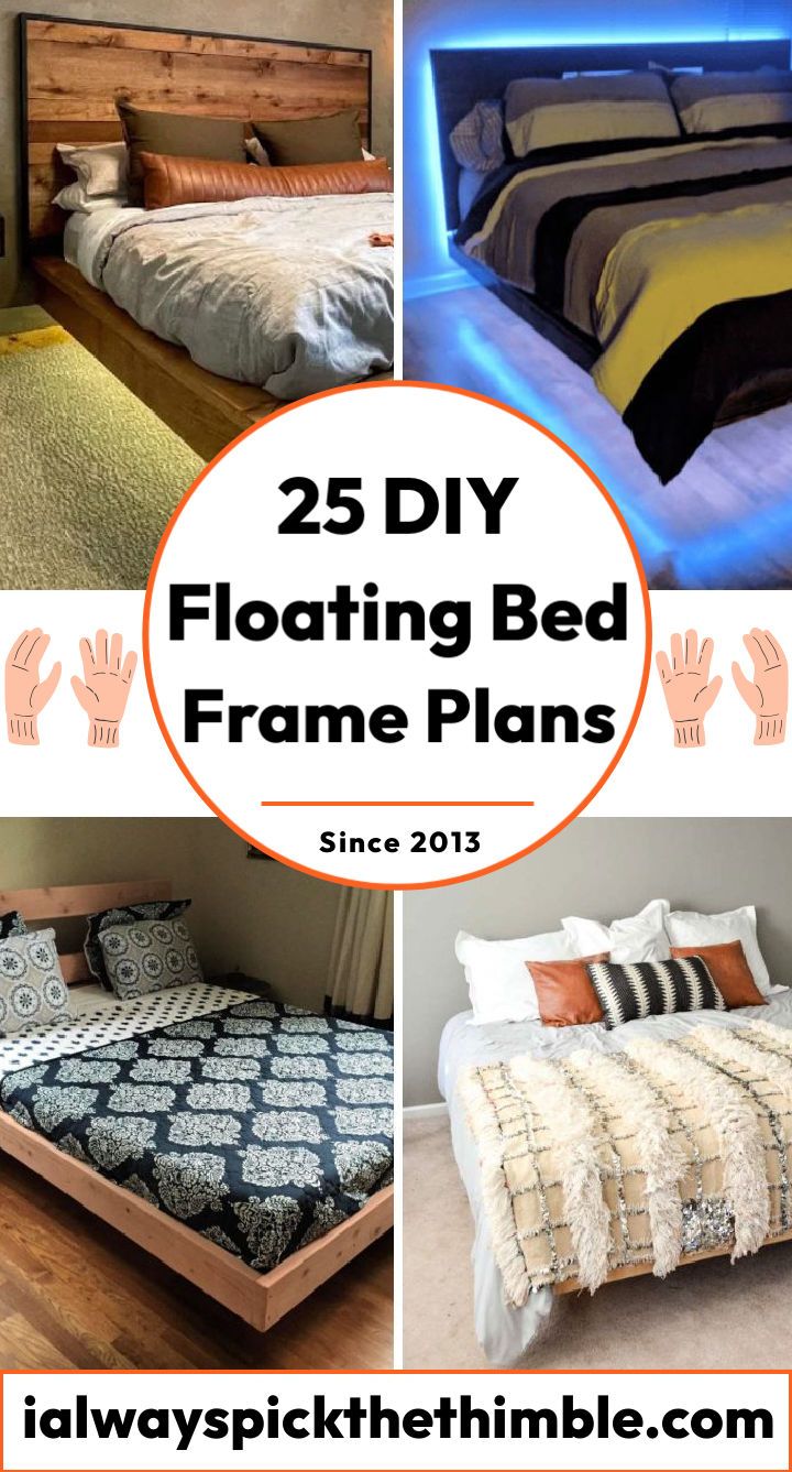 25 free DIY floating bed frame plans and ideas: how to make a floating bed