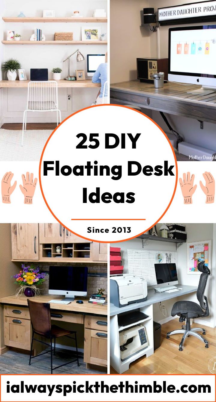 25 DIY floating desk ideas: how to build a floating desk