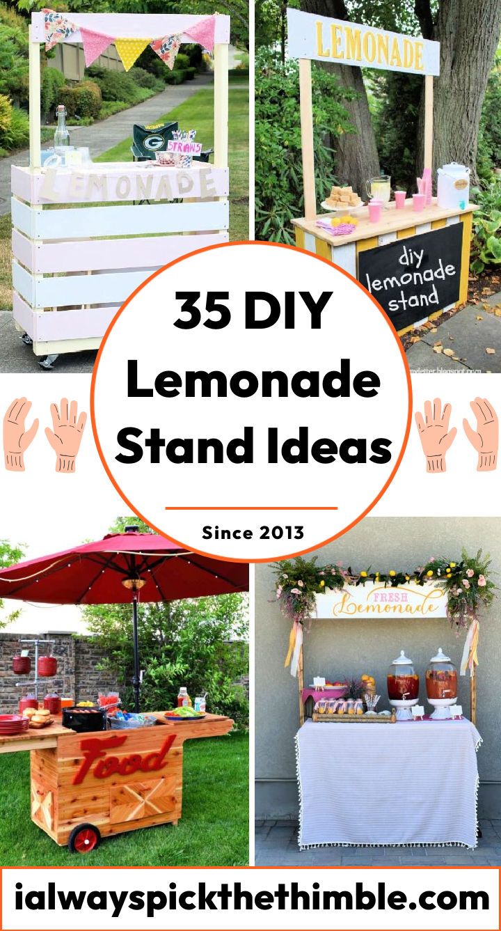 35 homemade DIY lemonade stand ideas you can build
