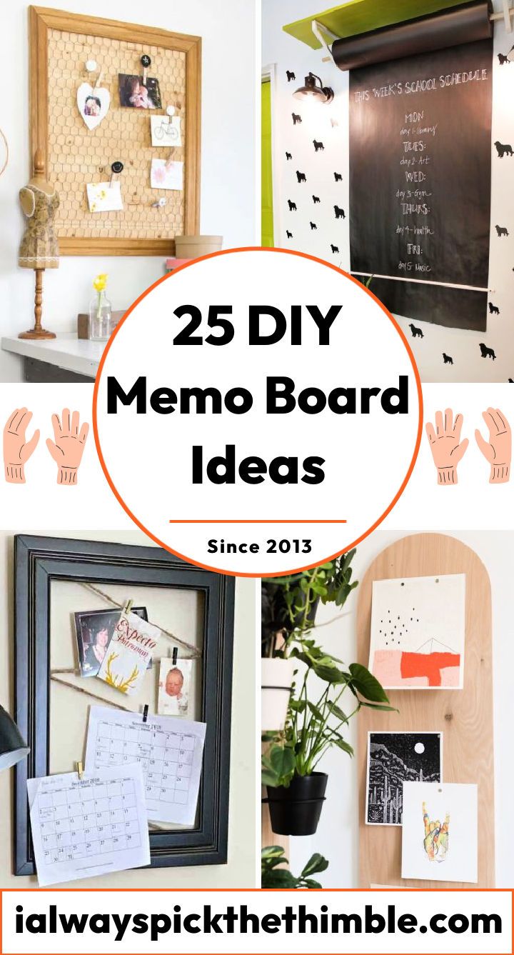 25 DIY memo board ideas: how to make a memory board