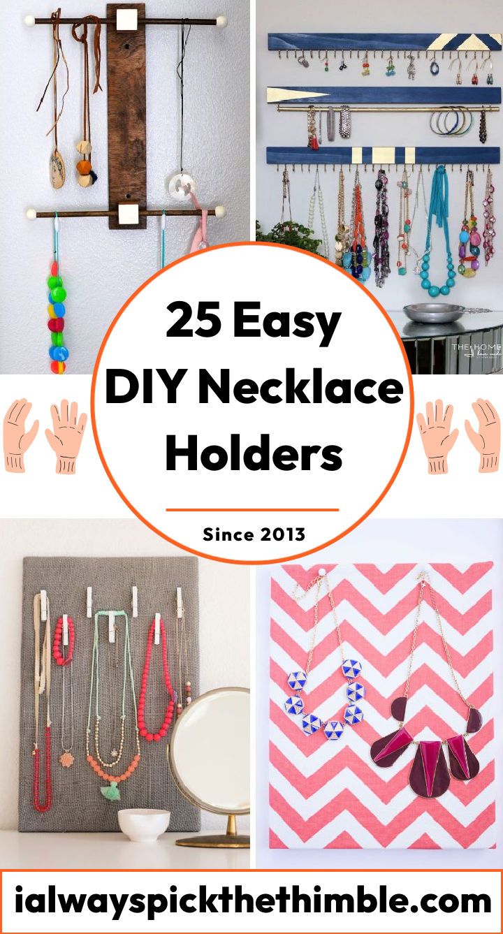 25 homemade DIY necklace holder ideas