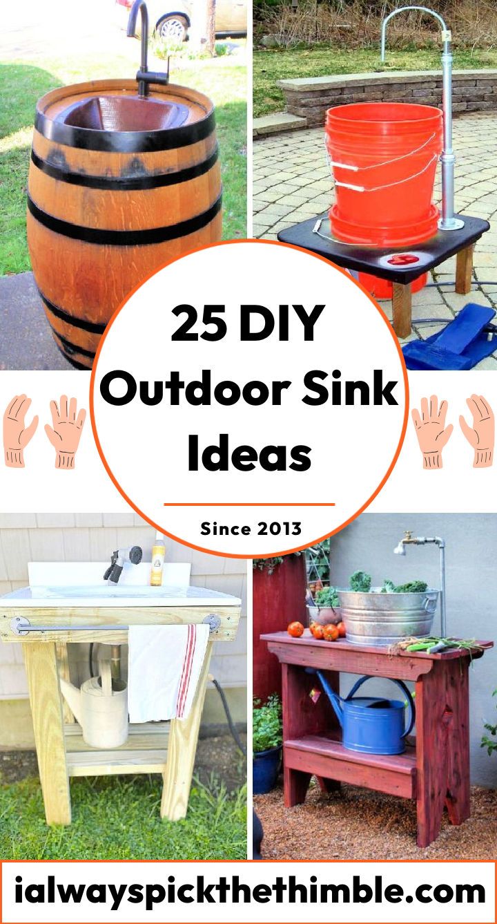 25 homemade DIY outdoor sink ideas: build garden sink