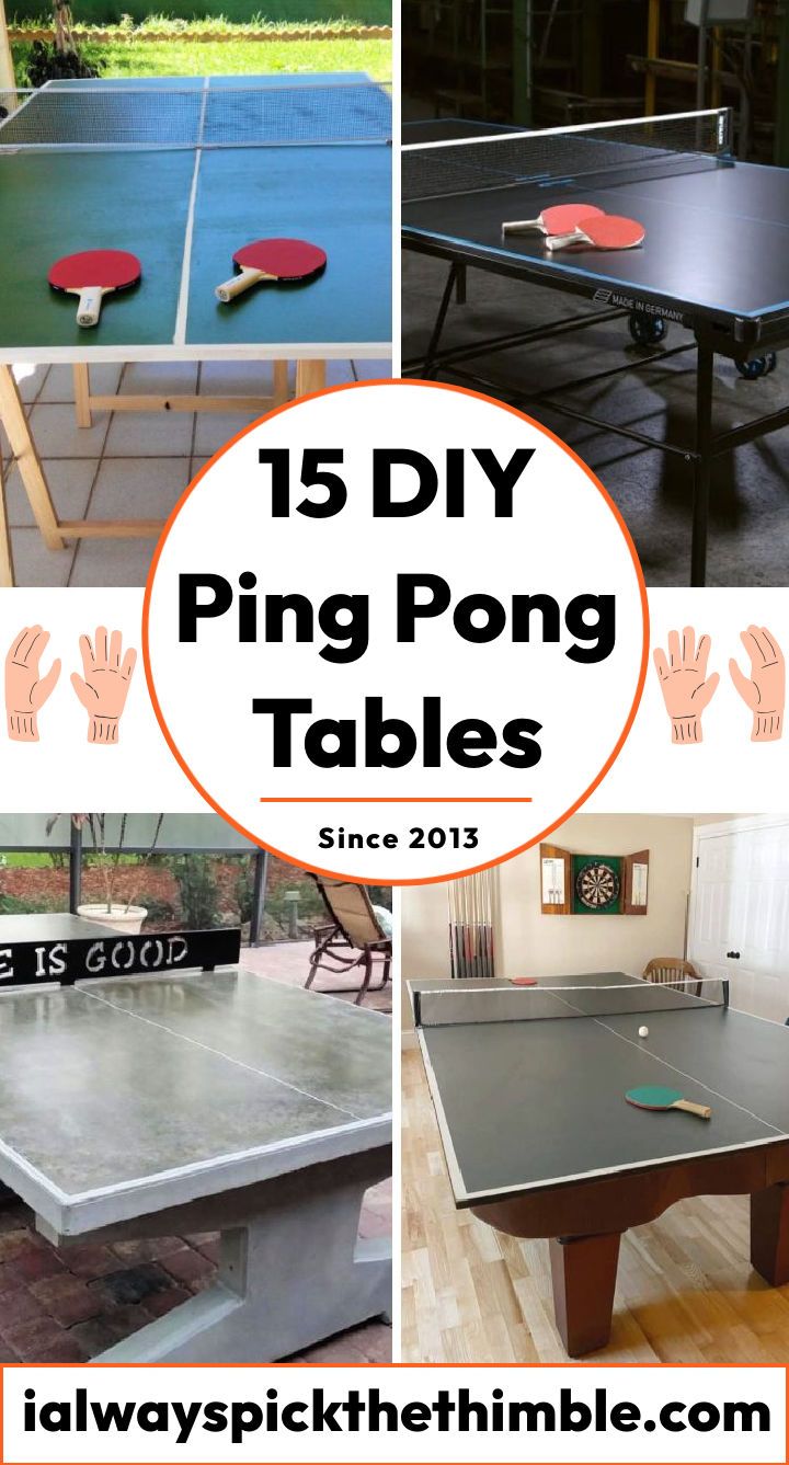 15 homemade DIY ping pong table plans free
