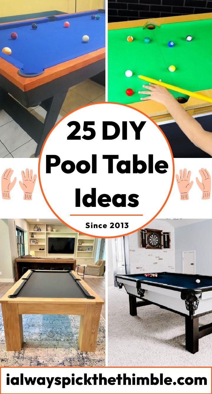 25 free DIY pool table plans: build your own pool table