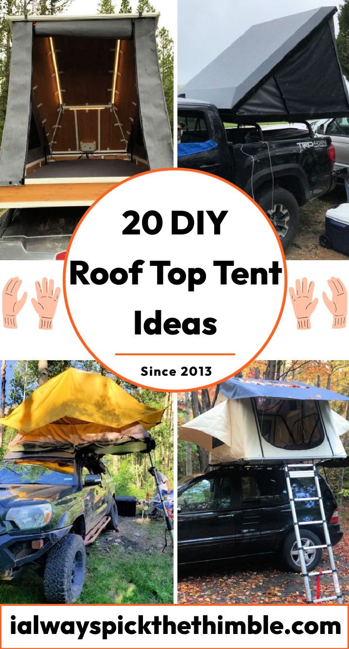 20 homemade DIY roof top tent plans free