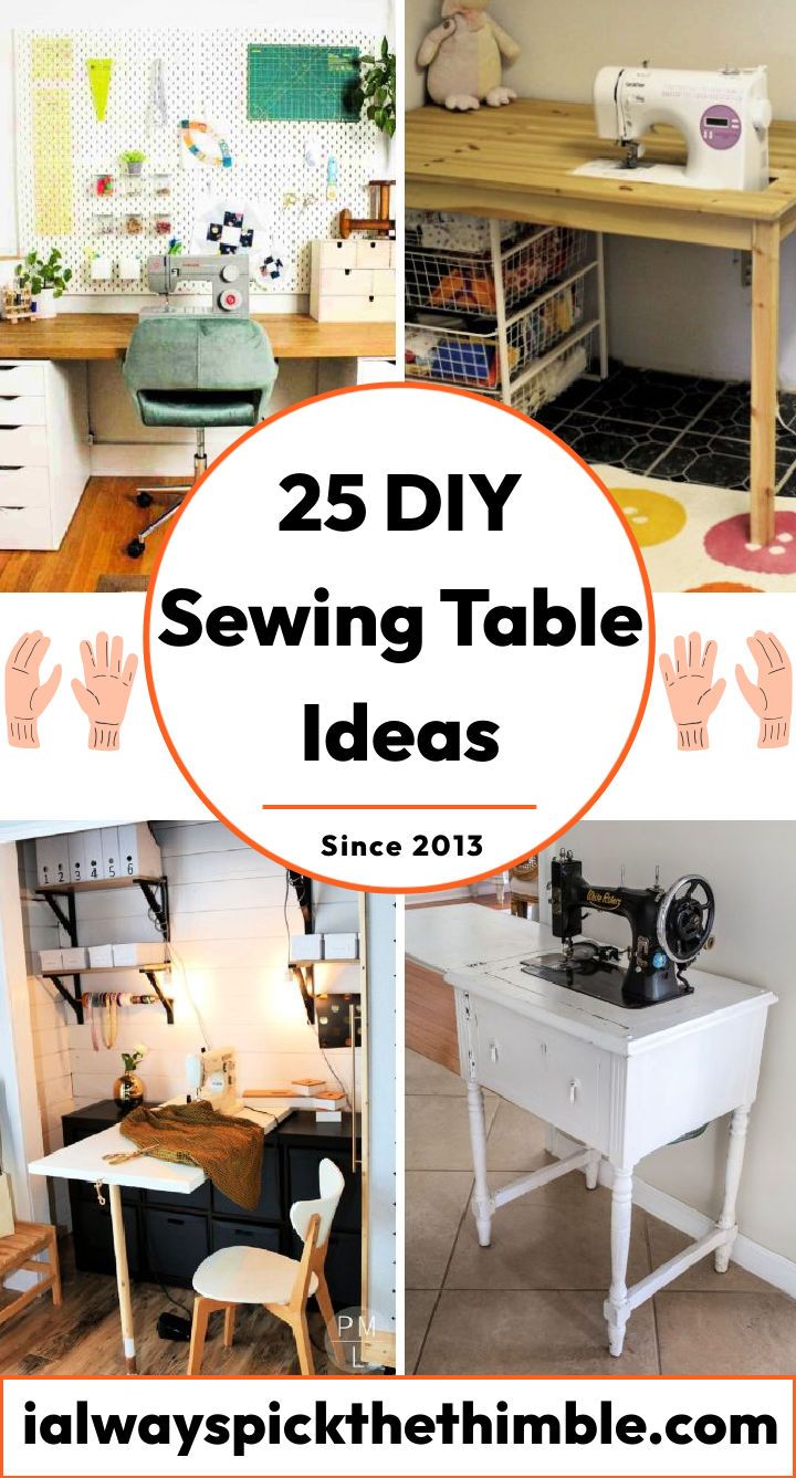 25 homemade DIY sewing table ideas and plans