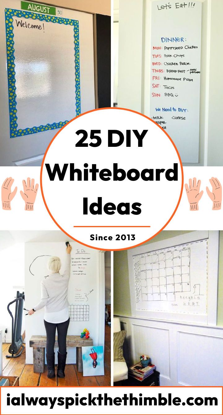 Giant Whiteboard for Wall DIY Cheap! Custom Marker Holder for Home