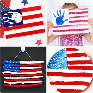 25 easy american flag crafts for kids: flag day craft ideas
