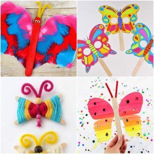 30 butterfly crafts for kids: easy butterfly art ideas