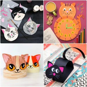 25 easy cat crafts for kids (preschoolers and toddlers)