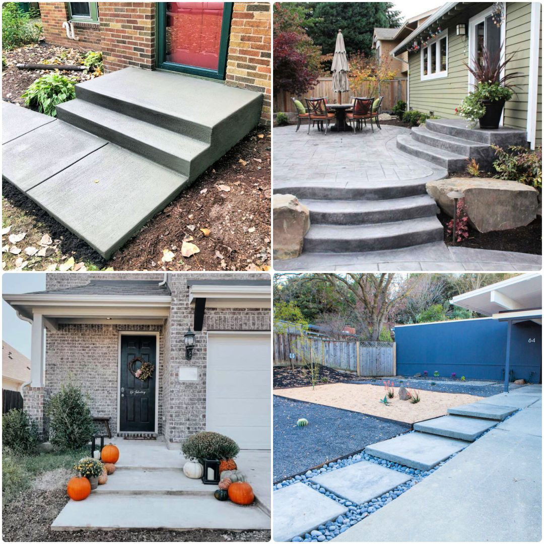 20 DIY Concrete Steps Plan How To Build Concrete Steps