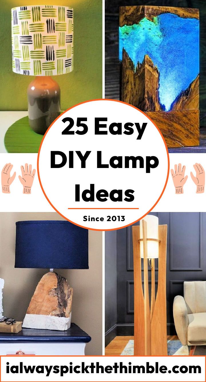 25 DIY lamp ideas: how to make a table lamp