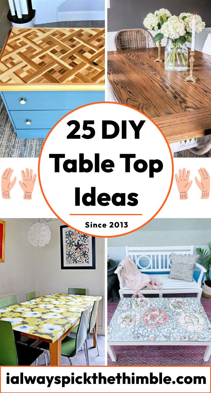25 cheap DIY table top ideas: how to build a table top