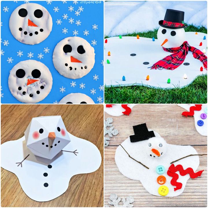Paper Plate Melting Snowman Winter Craft for Kids - Buggy and Buddy