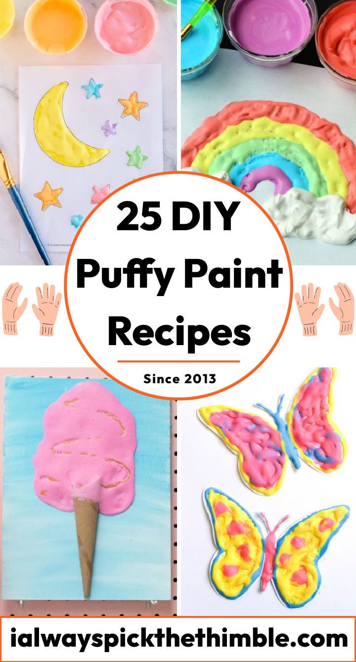 25 DIY puffy paint recipe: how to make puffy paint