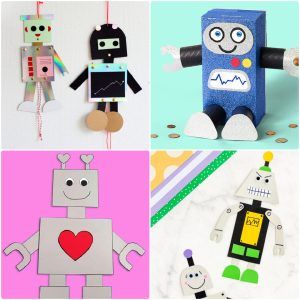 25 easy robot crafts for kids (preschoolers and toddlers)