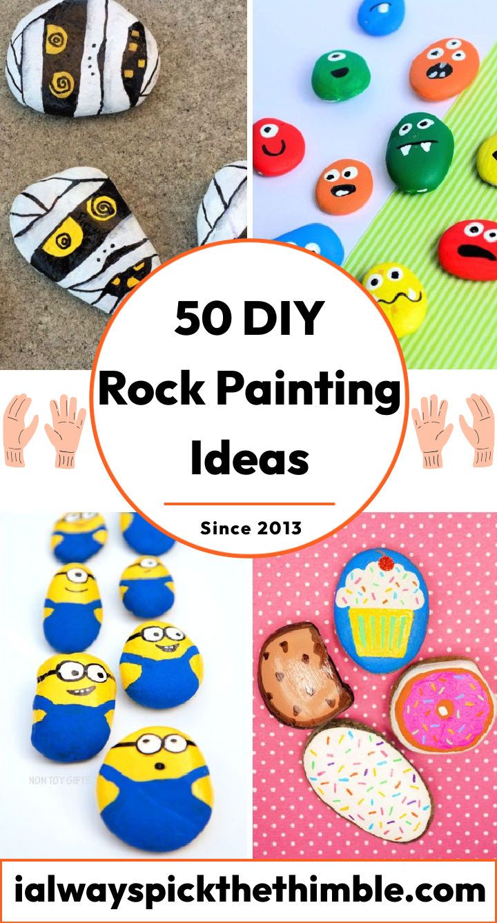 50 easy rock painting ideas for kids and adults