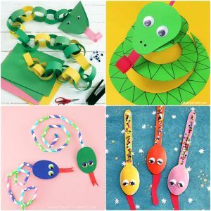 25 easy snake crafts for kids (preschoolers & toddlers)