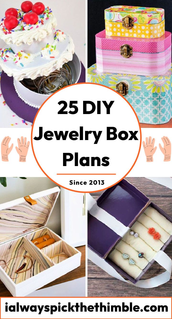 25 free DIY jewelry box plans: easy wood jewelry box plan