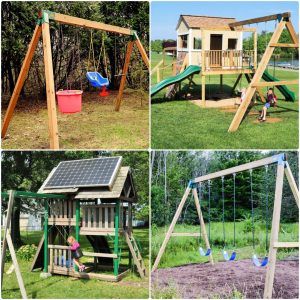 25 free DIY swing set plans: learn building a swing set