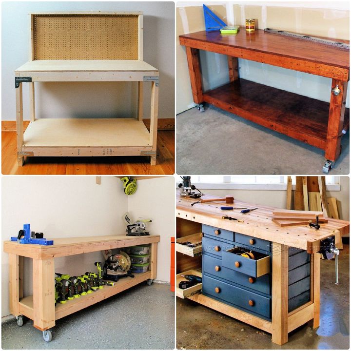 25 Free DIY Workbench Plans: How To Build a Workbench