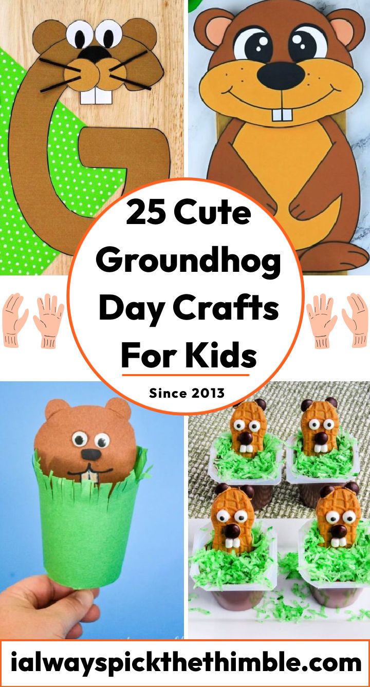 25 groundhog day crafts for kids (toddlers, preschoolers, and kindergarten)