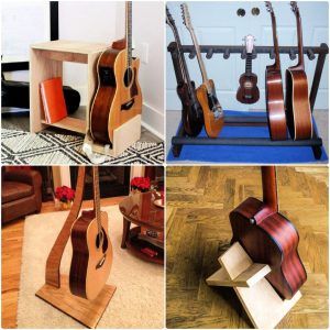 20 free homemade DIY guitar stand plans