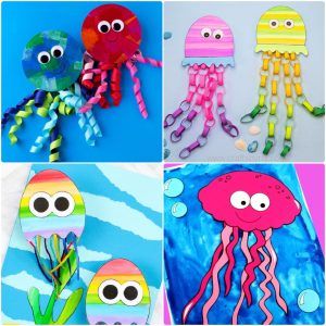 25 easy jellyfish craft ideas for kids: printable template