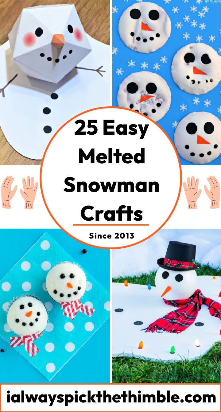 25 cool melted snowman craft ideas for kids