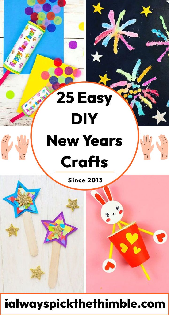 25 new years crafts for kids (preschoolers and toddlers)
