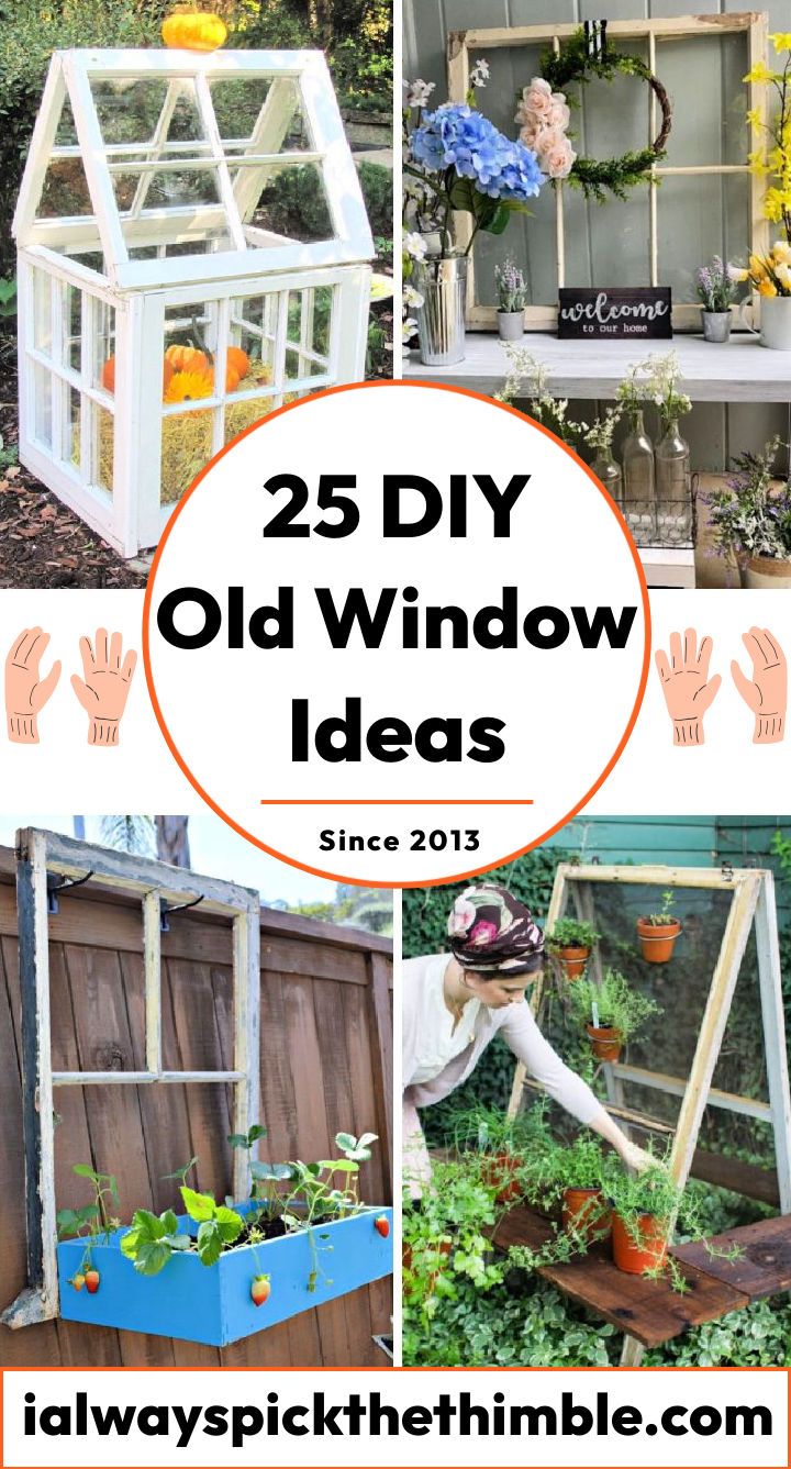 25 DIY old window ideas: use old windows for decor