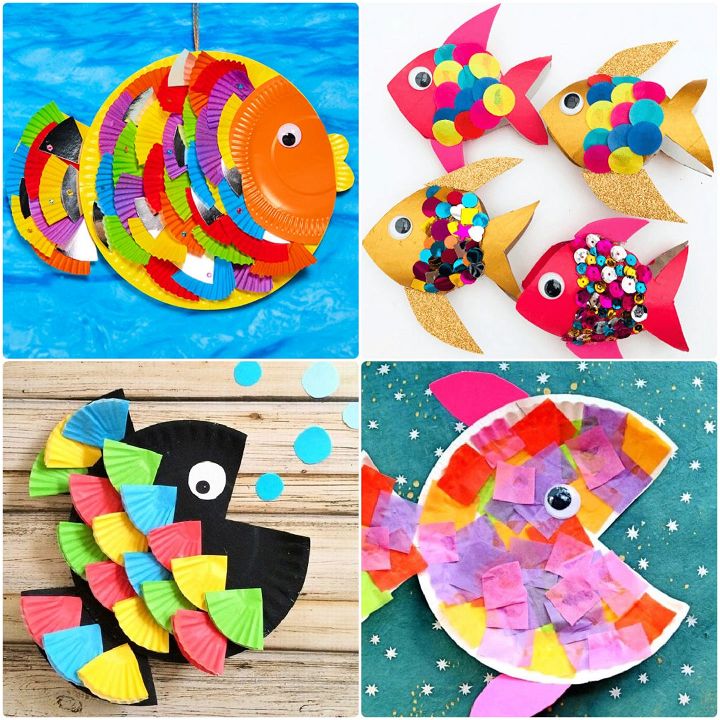 25 Rainbow Fish Crafts and Art (Printable Template)