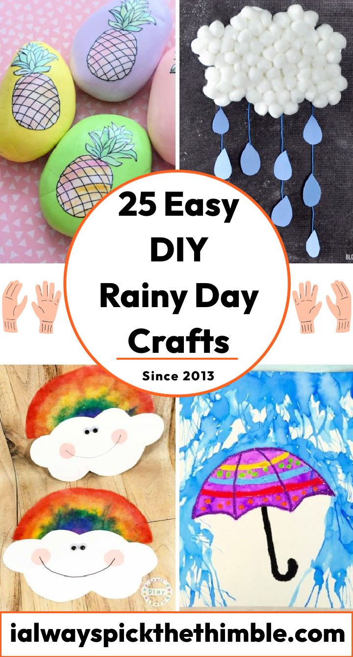 25 easy rainy day crafts for kids of all ages (toddlers, preschoolers, and kindergarten)