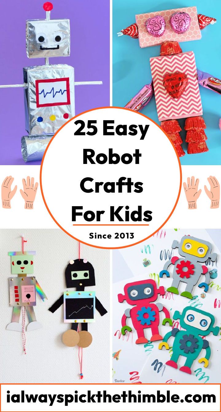 25 easy robot crafts for kids (preschoolers and toddlers)