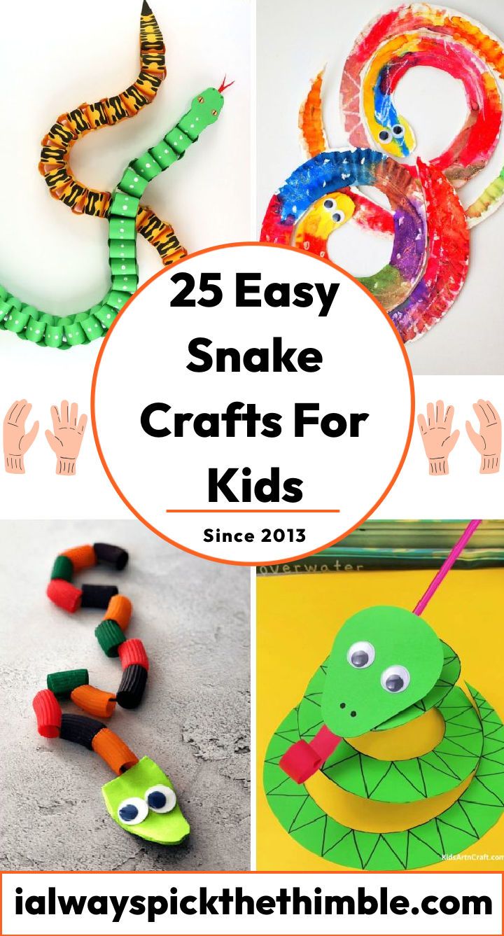 25 easy snake crafts for kids (preschoolers & toddlers)