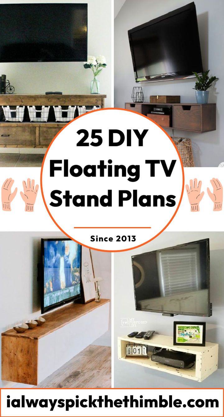 25 free DIY floating tv stand plans: build DIY entertainment center