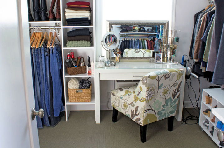 ikea malm dressing table in closet